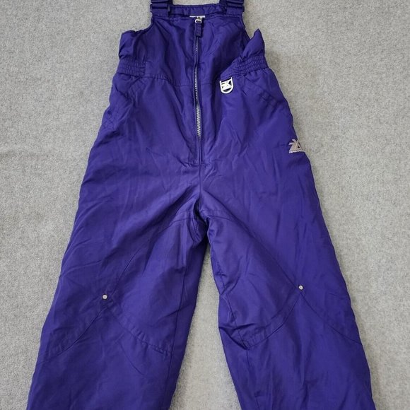 Bib Snow Suit Girls Size L/6X Zero Xposure Purple Bib Overalls Quilted Winter - Picture 1 of 11
